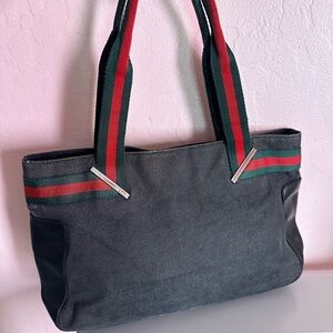 Denim Gucci shoulder bag